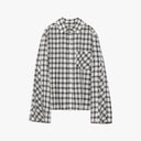 Tencel Acetate Jacquard Check Dropped Shoulder Shirt"Style Diary"