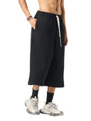 Relaxed Drawstring 3/4 Sweatpants