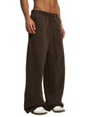 Fleece Drawstring Straight-Leg Sweatpants